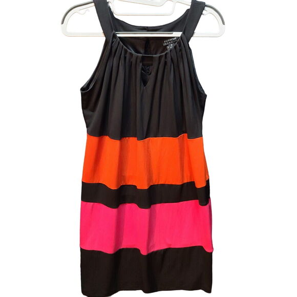 Enfocus Studio Womens Dress Multi-Color size 6 Polyester Blend 38" Long Stretch - Picture 1 of 12
